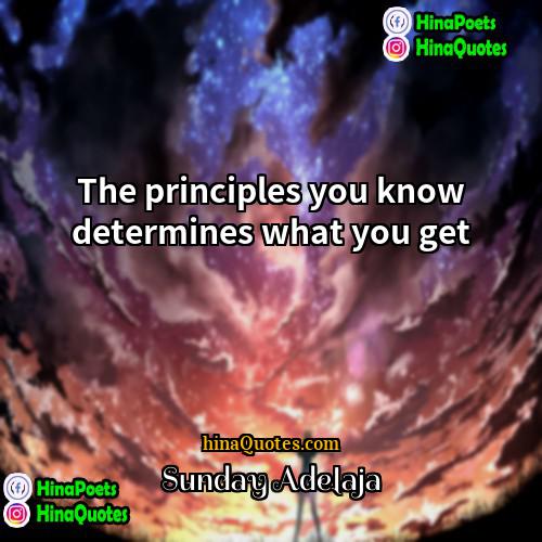 Sunday Adelaja Quotes | The principles you know determines what you